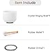 CVNC 432HZ 12 Inch C Note Root Chakra Frosted Quartz Crystal Singing Bowl Meditation Therapy Sound Healing Instrument Sound Bath Bowl with Mallet and O-ring