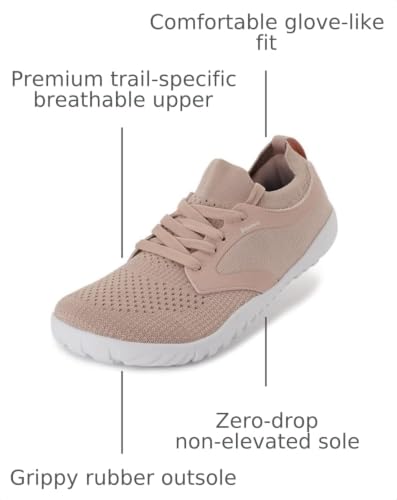 Image of Joomra Women's Wide Minimalist Barefoot Shoes | Wide Toe Box Fashion Sneakers | Zero Drop Grippy Sole