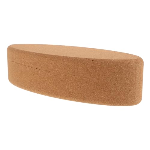 ibasenice Cork Yoga Blocks Oval Shape Natural Cork Durable Support for Yoga Pilates Stretching Toning for Fitness Balance Training