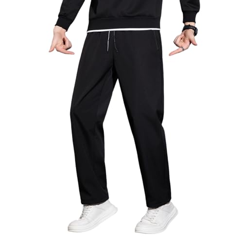 Men's Casual Sports Pants, Lambswool Composite Fabric, Drawstring Waistband, Sports Casual Pants with Pockets4