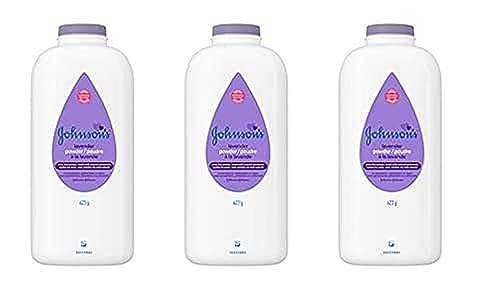 Image of Johnson's Baby Powder, Pure Cornstarch, Lavender, 22 Ounce (Pack of 3)