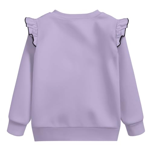 Sweatshirt for Girls 1-8t Pullover Kids Crewneck Sweatshirt Ruffle Long Sleeve Pullover Tops for Girls Clothes2