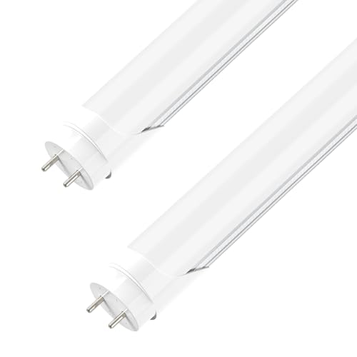 JESLED Flourescent Light Bulbs 48 24W 3200LM 5000K Frosted Type A+B 2Pack
