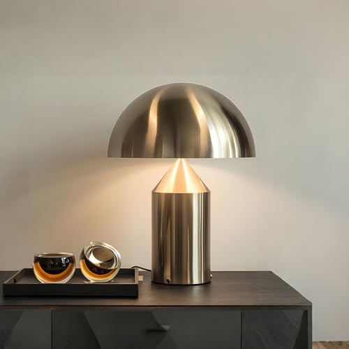 MIXL Cordless Gold Mushroom Table Lamp