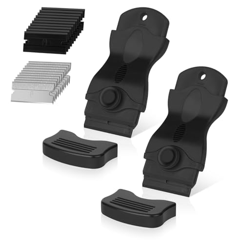 Flintronic Raschietto,2Pezzi Testa Singola Raschietto, con 20 Lame(10 in Acciaio