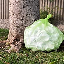 Image of Biodegradable Trash Bags -Eco Tone 19-21 inch Tall Kitchen Green Garbage Bags Medium Wastebasket Bags for Bathroom Home Bedroom Office Garbage Can (Pack of 10 Roll)