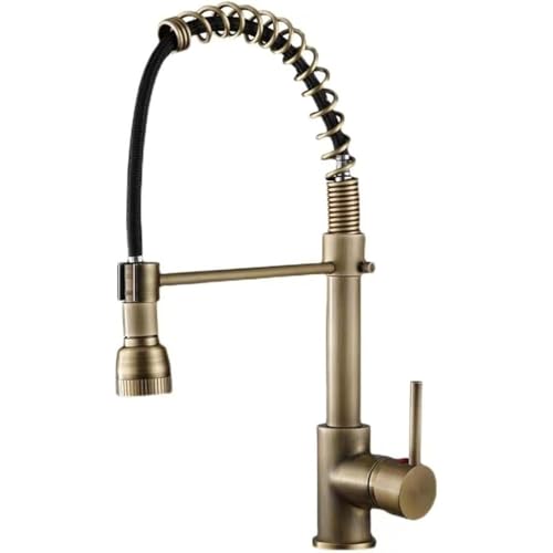 Mitigeur de cuisine en cuivre complet à double manche pour évier et lavabo