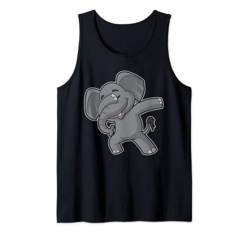 Dabbing Elephant Dab Dance, divertido y lindo Camiseta sin Mangas