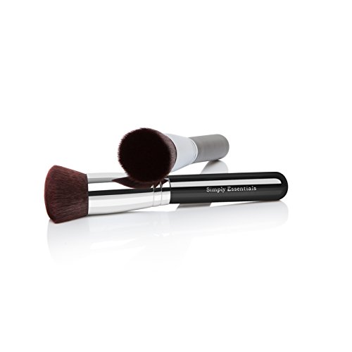 Kabuki Professional Makeup Brush With Big Flat Top For Liquid, Cream Mineral, & Powder Foundation & Face Cosmetics, Quality Design, Carrying Case & E-Book Included, Great For Gifts! #TOP6