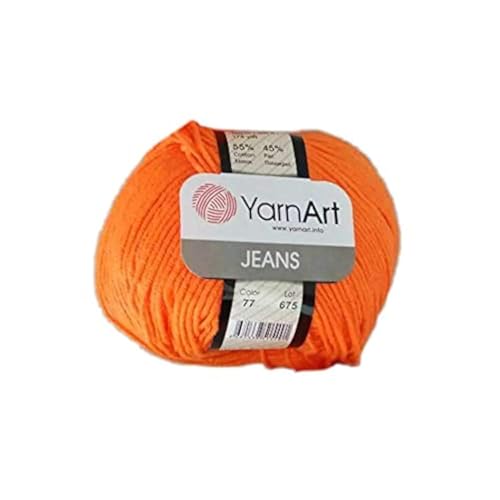 55% Cotton 45% Acrylic YarnArtJeans Sport Yarn 1 Skein/Ball 50 gr 174 yds (77)