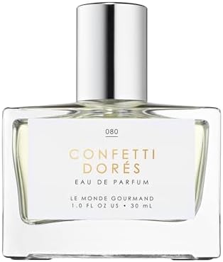 Le Monde Gourmand Confetti Dorés Spray Eau de Parfum with Birthday Cake, Vanilla, Rose Perfume Notes - 1 fl oz (30ml)