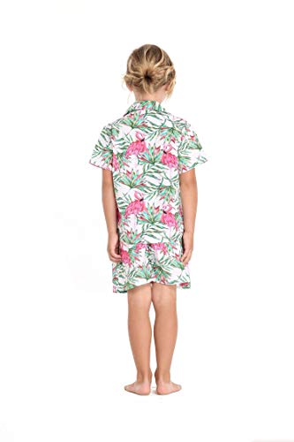 Hawaii Hangover Boy Aloha Luau Shirt Cabana Set in Flamingo in Love2