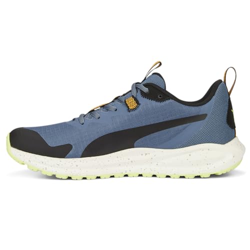 PUMA PUMA Mens Twitch Runner Running Shoe, Evening Sky-Orange Brick-PUMA Mens Black, 14