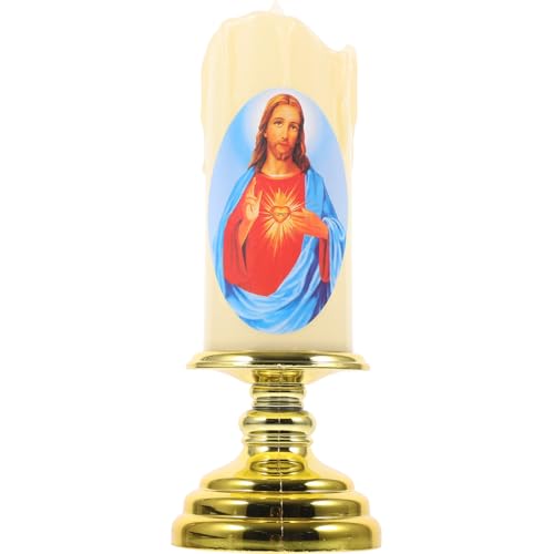 Vela de oración devocional LED de Jesús para decoración religiosa católica