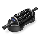 Mustools Rolling Percussive Massager, Deep Tissue Muscle Massager and Back Roller with Hands-Free Base, Rechargeable, 5-Speed, for Leg, Foot and Calf