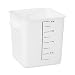 Rubbermaid Commercial Space Saving Food Storage Container, 8-Quart, White, FG9F0600WHT