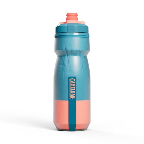 Image of CamelBak Podium Chill Insulated Bike Squeeze Water Bottle, Cold Retention for Cycling, 21oz, Mercury Teal