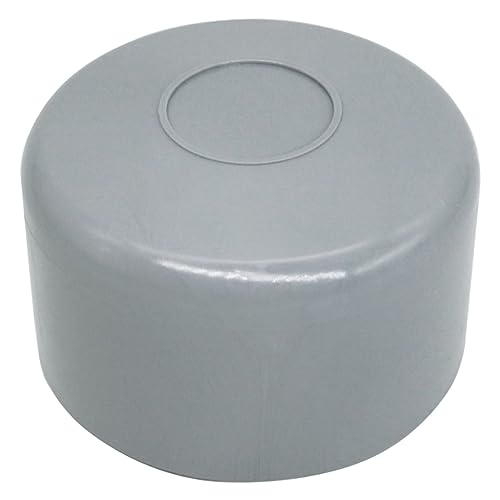 SKIR'CO Tapas para postes de valla, tapas redondas de plástico gris de 51 mm para postes de valla redondos, cubiertas de postes de valla, ventana gris RAL 7040 color (30 unidades)