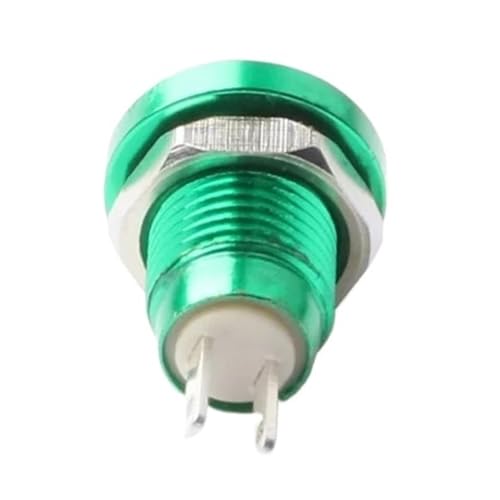 Pulsador metálico impermeable de 8mm con botón rojo resistente al agua IP65 4