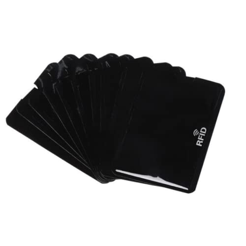 6 Envelopes Rfid Bloqueador Cartão De Crédito Contactless preto