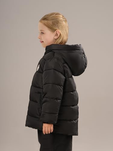 maoo garden Little Girls Winter Jacket 4-7 Years Toddler Puffer Fleece Lined Lightweight Water-Resistant Coat2