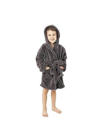 Image of BC BARE COTTON Boys Microfiber Fleece Hooded Robe