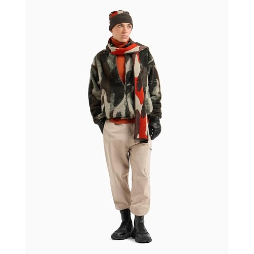 Armani Exchange Men's Faux Sherpa Artful Camo Zip Up Jacket2