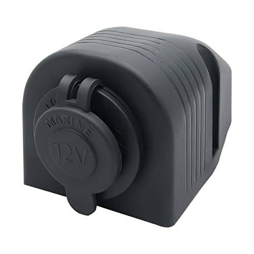 Riloer Universal 12V wasserdichter Zigarettenanzünder-Steckdosenadapter für Auto-Motorrad-Van-Wohnmobil