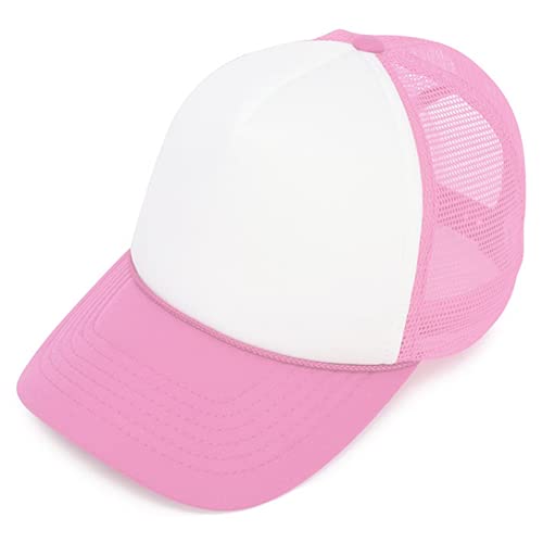 Image of MR.R Sublimation Blanks Polyester Mesh Cap Mesh Hat Two Tone Trucker Summer Mesh Cap with Adjustable Snapback,2pcs per Pack