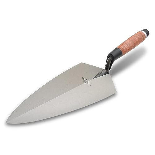 MARSHALLTOWN Philadelphia Brick Trowel, 279 x 140 mm, Leather Handle, Made in USA, 19L11