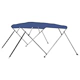vidaXL Toldo Bimini de 4 Arcos para Barco Embarcación de Recreo Antimoho...