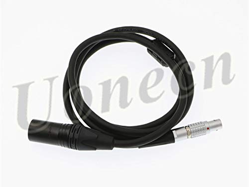 Uonecn 6 pin Female to XLR 4 pin Male Power Cable for Red Epic Scarlet 8 feet.