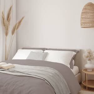Housse de couette 140x200 coton satin 300 fils BELUM coloris maquillage oeko-tex pour lit 1 place
