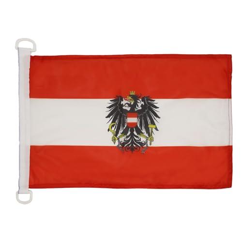 AZ FLAG Bootflagge Österreich Mit Adler - 45x30 cm - Österreichische Bootsfahne 30 x 45 cm Marine Flaggen - Flaggen