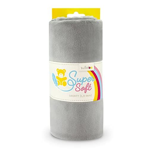 kullaloo Plush Fabric | Solid Silver Grey Minky Fabric for Sewing | Super Soft Cuddle Material | 39.5x29.5 | Plushies, Baby Blankets, Pillows, Dog Beds, Cat Beds, Beanie, Baby Accessories, Apparel