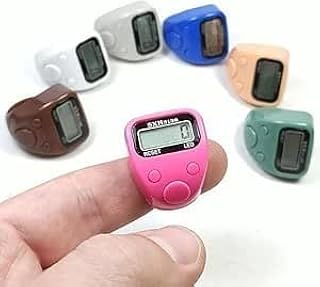 Electronic Tasbih Ring Portable Digital Tasbih Counter Mini LCD Display with Reset Button and LED Light (Blue)