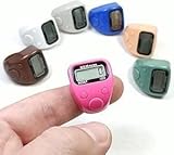 Electronic Tasbih Ring Portable Digital Tasbih Counter Mini LCD Display with Reset Button and LED Light (Blue)