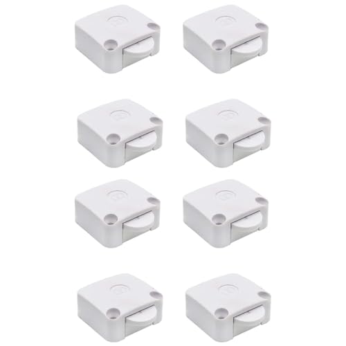 Image of 250 Volts White Wardrobe Cabinet Door 1 Way Switch ON /OFF Light Control Switch (Pack of 8 Pcs)