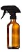 PREMIUM VIALS CREATIVE PACKAGING SOLUTIONS 8 oz Amber Glass Boston Round Bottle with Black Trigger Spray (1 Pack)