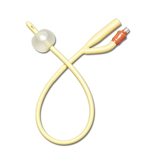 Medline Silicone-Elastomer Coated Latex Foley Catheters 18 Fr 10 mL Balloon Straight Tip 2-Way Case of 12 Each