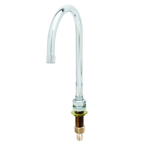 T&S Brass B-0546-133X-AER Swivel Gooseneck with 2.2 GPM Aerator, 5 3/4" Depth, 10 5/8" Height, 6 1/8"