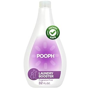 Pooph Laundry Additive, 32oz Bottle (16 Loads) – Dismantles Odors on a Molecular Basis, Dogs, Cats, Freshener, Eliminator, Urine, Poop, Pee, Deodorizer, Natures, Puppy, Fresh, Clean, Furniture, Potty
