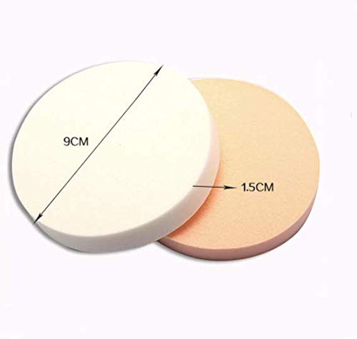 6 Pcs Round Makeup Sponge Facial Powder Puff,Beauty Makeup Foundation Powder Puff -Uses for Dry and Wet 3.54" Diameter