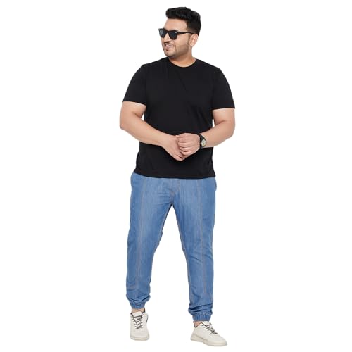 Image of Bigbanana Plus Size Men's Regular Fit Solid Trouser