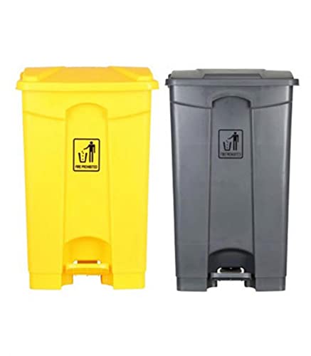 XDPC Plastic Dustbin with Pedal, 80 Litre Capacity