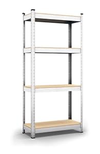 Panorama24 Lagerregal verzinkt belastbar bis 320kg - Maße: 160 x 80 x 40 cm, Regal Kellerregal Steckregal Werkstattregal Schwerlastregal