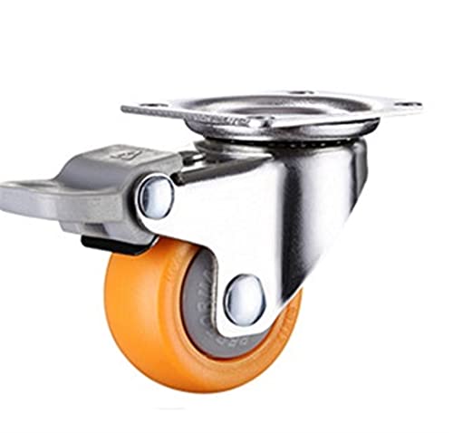 Roulettes de meubles heavy duty orange 32mm roue chariot pivotante
