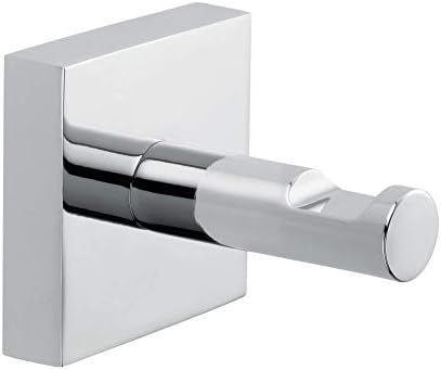tesa EKKRO Hand Soap Dispenser - No Drill Wall Mounted Chrome-Plated Dispenser Holder for 200 ml Liquid Soap with Satined Glass Bottle, Stainless - Includes Removable Adhesive Solution