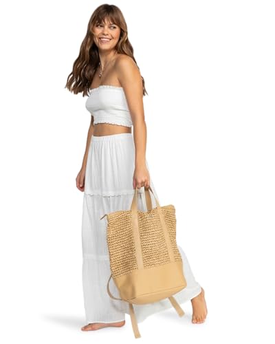 Image of Roxy Women's Beach Tote Bag | Travel | Vacation | Straw | Lightweight | Breathable