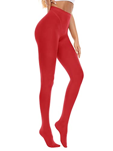 Image of Womens Tights Opaque Ballet Dance Tights Stockings for Women High Waist 80D Control Top Run Resistant Pantyhose